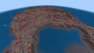 Minecraft fans can get a safe start by heading to the mushroom island near this seed’s spawn (Image via Mojang)